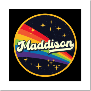 Maddison // Rainbow In Space Vintage Style Posters and Art